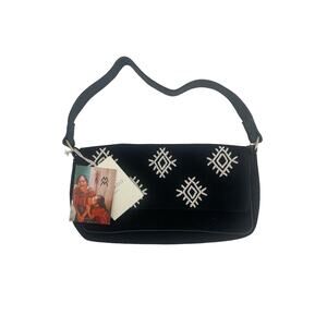 MERCADO GLOBAL x Free People Purse Shoulder Bag NWT Black Embroidered Handmade